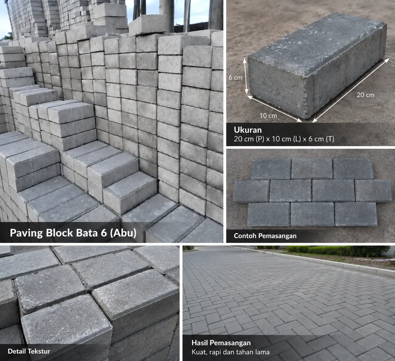 bata abu 6 saleh industri paving block bekasi